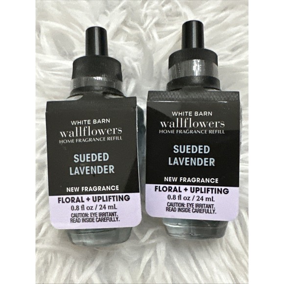 2 Bath Body Works SUEDED LAVENDER Wallflower Home Scent Oil Refill Bulb RARE - Picture 3 of 7